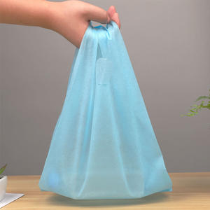 Bangji Venta caliente compras ecológicas con asa comestibles bolsas ecológicas reutilizables reciclable plegable no tejido <span class=keywords><strong>camiseta</strong></span> <span class=keywords><strong>bolsa</strong></span> - Product Image 2