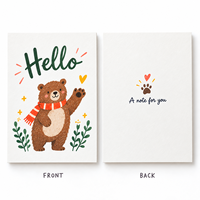 Lot de cartes de vœux fantaisie avec animaux, cartes illustrées à la main avec des animaux sauvages et des fleurs, cartes personnalisées pour toutes les occasions, cartes de vœux pour cadeau