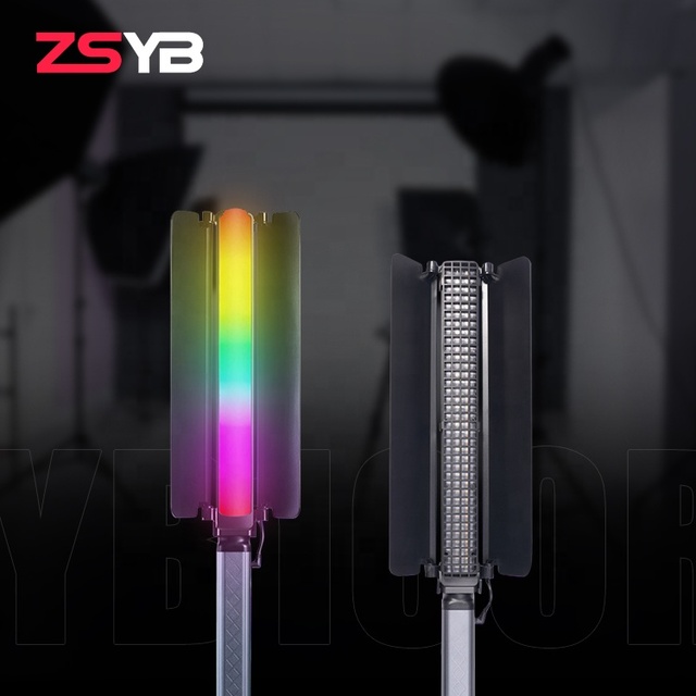 ZSYB Photographic Lighting Portable Dimmable RGB Handhold Light Rechargeable Led Video Light Stick for Camera Photography
