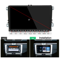 Android 9 Cheap Lecteur autoradio 9 pouces pour Vw VolksWagen Golf Skoda Seat avec Apple CarPlay