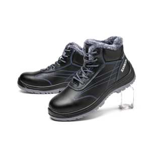 JIANKUN <span class=keywords><strong>hommes</strong></span> épaissi chaud acier orteil <span class=keywords><strong>chaussures</strong></span> de sécurité imperméable respirant confortable maille antidérapant semelle en caoutchouc bottes pour l'hiver - Product Image 4
