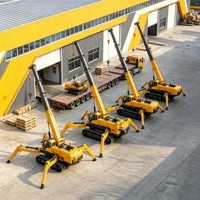 Grue araignée diesel professionnelle avec système d'entretoises hydrauliques et forte endurance pour les opérations en extérieur