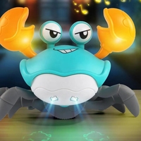 YT Wholesale Jouet pour bébé crabe électrique fuyard, animal rampant et marchant avec projection, à commande vocale et capteur