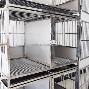 OSCAT yeni üç katmanlı katlanabilir paslanmaz çelik köpek ve Pet kafesleri veteriner araçları ekipman - Product Image 2