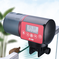 数字水族馆自动喂鱼器鱼缸定时器喂食器4组时间设置电动可调鱼食分配器