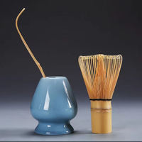Ensemble de thé matcha élégant et durable de style dynastie Song, trois pièces, avec fouet en bambou, outil à café et thé, joli cadeau