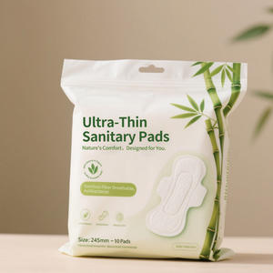 Échantillon gratuit de serviettes hygiéniques féminines en fibre de bambou ultra-mince jetables respirantes pour femmes - Product Image 1