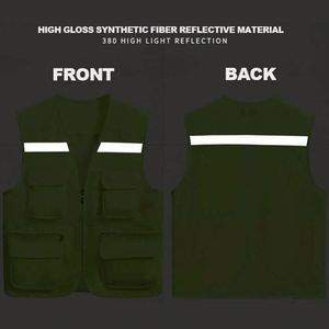 Customized Mesh Reflective Vest Jacket <b>Work</b> <b>Clothes</b> Shirt <b>Construction</b> Clothing Safety <b>Work</b> Reflective Vest With Pocket Logo - Product Image 4