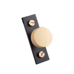 Brushed Brass and <strong>Black</strong> Furniture Hardware Cabinet <strong>Door</strong> Handle and <strong>Knob</strong> for Kitchen Drawer Wardrobe Use for Home Furnishing - Product Image 1
