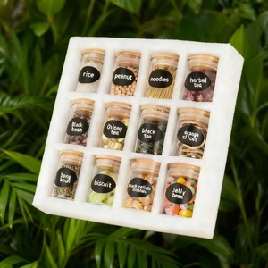 Juego <span class=keywords><strong>de</strong></span> 12 Frascos <span class=keywords><strong>de</strong></span> Vidrio <span class=keywords><strong>de</strong></span> Borosilicato Herméticos para Especias, <span class=keywords><strong>con</strong></span> Tapas <span class=keywords><strong>de</strong></span> Bambú y Etiquetas Minimalistas, para Almacenamiento <span class=keywords><strong>de</strong></span> Alimentos en la Despensa, Venta al por Mayor - Product Image 4
