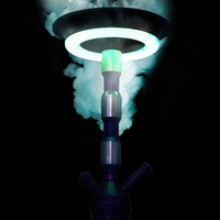 SMOKESHOP Ouhong OH-240 Nouvelle Lampe LED Blanche Givrée pour Chicha, Accessoire Durable en Plastique Mini pour Narguilé avec Télécommande