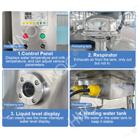 Réservoir de pasteurisation professionnel HNOC 500 L, machine à yaourt, ligne de transformation du lait