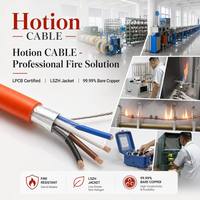 Kabel Alarm Kebakaran HOTION PH120 Tahan Api CAT 3 Konduktor Tembaga Solid/Stranded untuk Detektor Asap