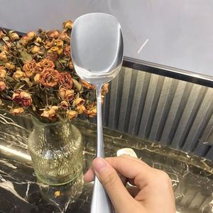 Ensemble d'ustensiles de cuisine en acier inoxydable : mini spatule, spatule à frire, cuillère à soupe et cuillère ajourée pour la cuisine en dortoir et à domicile - Product Image 3
