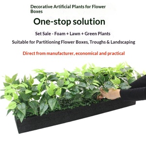 กระถางปลูกต้นไม้ประดับตกแต่งรูปทรงรางดอกไม้ พร้อมต้นหัวไชเท้าพลาสติกสีเขียวประดิษฐ์  ดอกไม้ประดิษฐ์ตกแต่ง  ชุดต้นไม้จำลอง - Product Image 4