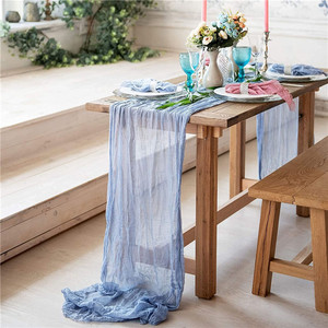 <span class=keywords><strong>Chemin</strong></span> <span class=keywords><strong>de</strong></span> <span class=keywords><strong>table</strong></span> en crêpe <span class=keywords><strong>de</strong></span> mariage en <span class=keywords><strong>gaze</strong></span> rustique Boho pour les décorations <span class=keywords><strong>de</strong></span> vacances <span class=keywords><strong>de</strong></span> fête <span class=keywords><strong>de</strong></span> douche nuptiale - Product Image 2