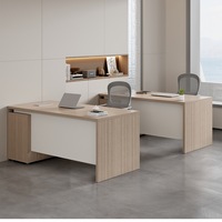 Meubles de bureau commerciaux Shinestone, table d'ordinateur finition laquée, bureau ergonomique pour le personnel, poste de travail