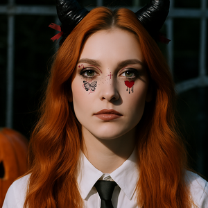 สติกเกอร์รอย<span class=keywords><strong>สัก</strong></span>ฮาโลวีนฮาโลวีนฮาโลวีนฮาโลวีน<span class=keywords><strong>หัวใจ</strong></span>เลือดผีเสื้อ<span class=keywords><strong>สี</strong></span>ดำน่าขนลุกแต่งหน้า<span class=keywords><strong>รอย</strong></span><span class=keywords><strong>สัก</strong></span>กันน้ำสำหรับหน้าแขน - Product Image 3