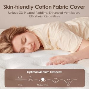 Giấc Ngủ yên tĩnh 7 Khu Chỉnh Hình Lai Nệm Vải Thoáng Khí Massage Tính Năng Hiện Đại Cho Nhà Trường Bệnh Viện Khách Sạn Giường - Product Image 3