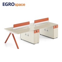 EGROspace Mobilier de bureau haut de gamme, élégant et minimaliste, bureau cloisonné, poste de travail modulaire en bois et métal