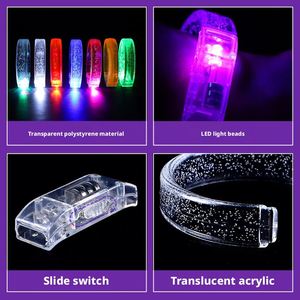 Pulsera LED Luminosa Personalizada con Logotipo para Conciertos, Soporte de Plástico para Eventos y Animación, Pequeño Obsequio - Product Image 5