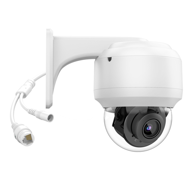 8MP 4K PTZ Camera 5X Optical Zoom AI Human Vehicle Detection Auto Tracking PoE Network Security Camera