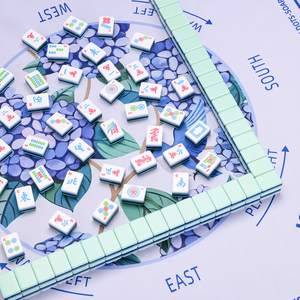 Fichas de Mahjong Americanas Verdes Personalizadas, 160 Fichas de Mahjong Acrílicas Verdes en Capas, Mahjong Estándar para Fiestas - Product Image 6