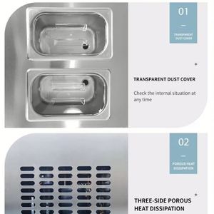 Pour personnalisé A126 Machine à crème glacée Portable haute productivité nouveau 3 saveurs pré refroidissement yaourt noix fruits lait chocolat - Product Image 2