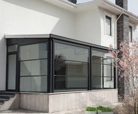 Elektrisches Luxus-Panorama-Aluminium-Schiebefenster mit dickem Rahmen für Geschäfte, schalldichtes Guillotine-Vertikalschiebefenster