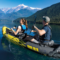 Kayaks tandem de rafting à pédales, pliables, pour 2 personnes, idéaux pour la pêche, livraison directe
