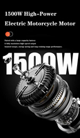 Moto électrique de course haute puissance, moteur 1500W, batterie lithium à charge rapide, forte capacité de charge, moto électrique à deux roues pour adultes