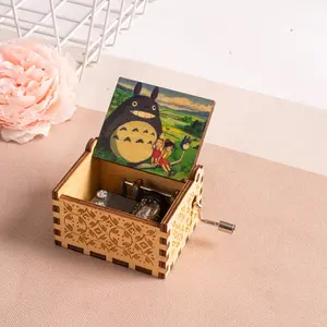 50 Models Wooden Hand Crank you are my Big Totoro Music Box Children's holiday Gifts Christmas Gifts New Year Gift
