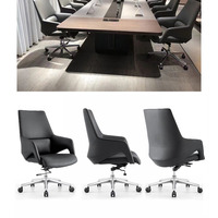 Chaise de bureau en cuir pu, dossier haut, meilleure qualité, design ergonomique, pour mobilier de bureau