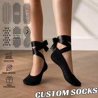 Chaussettes de sport personnalisées tricotées pour femmes, respirantes, antidérapantes, pour yoga et Pilates, avec nouvelle sangle croisée East Cross pour Reformer