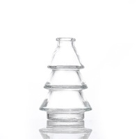 Bouteille en verre d'aromathérapie sans flamme en forme de sapin de Noël, diffuseur à bâtonnets en verre, bouteille de parfum pour voiture, vente en gros