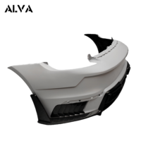 Kit carrosserie aérodynamique en fibre de carbone sèche AMANS Design Ghost Aero, pare-chocs arrière avec finition polie pour Porsche 911 992 GT3RS côté gauche