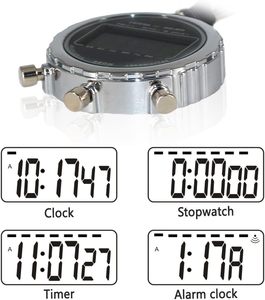 Chronomètre de poche en métal avec fonction de rappel, chronomètre numérique pour la course à pied, chronomètre LCD professionnel - Product Image 3