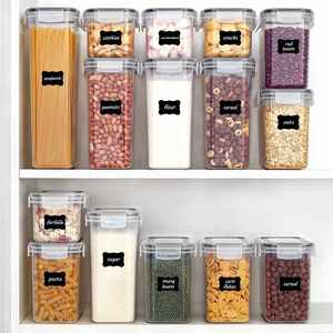 Modern Eco-Friendly Kitchen <b>Plastic</b> Pp Air Tight Food <b>Containers</b> Set With <b>Lids</b> Refrigerator Storage Preservation - Product Image 3