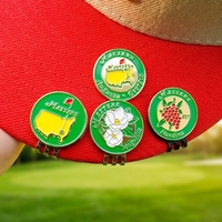 Marqueur de balle de golf de 25 mm, plaqué argent, avec motif 3D en relief, souvenir de collection, cadeau pour golfeur pour la fête des pères