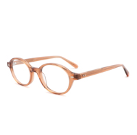 LBAshades - Monturas de Gafas Ovaladas Estrechas de Acetato de Alta Calidad, Montura Completa, Unisex, Color Carey, Negro, Rosa, Logotipo Personalizado