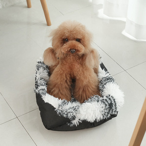 Neues Design Plüsch Haustier Matte Hunde bett 2 In 1 Winter Warm Square Haustier Bett für Hund und Katze - Product Image 6