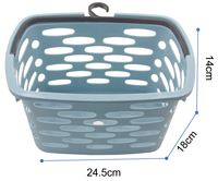 Panier de rangement rectangulaire moderne en PP avec poignées, écologique, durable, robuste et multifonctionnel pour la lessive et l'organisation du salon