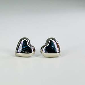 Pendientes de Corazón en Acero Inoxidable 316L con Baño de Oro PVD, Joyería de Moda - Product Image 1