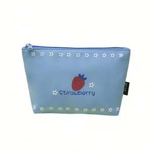 Strawberry Pattern Nylon Makeup Bag Zipper Waterproof Cosmetic <b>Shower</b> Organizer Convenient Handbag for <b>Storage</b> Organization - Product Image 5