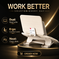 Support de tablette en bois à double couche, support de lecture et d'écriture réglable et pliable pour bureau et étude YD-20