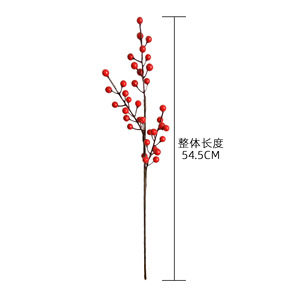 CallaFloral Ramas Artificiales de Bayas Rojas de Tres Puntas de Espuma para Decoración de Bodas, Fruta de la Fortuna - Product Image 4