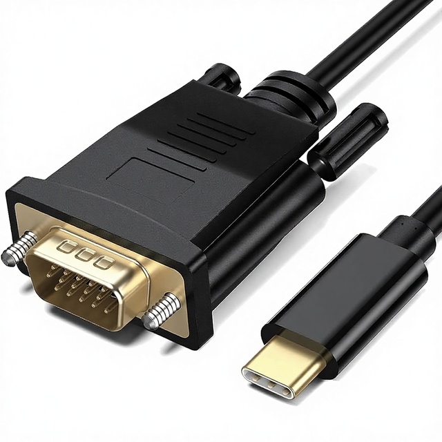 USB-C to VGA Adapter Cable 6 Feet Thunderbolt3 Compatible for Monitor MacBook Pro/Air 2023 iPad Pro XPS 17 Surface Book 3