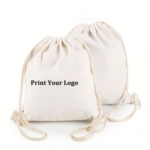Sac à cordon en coton non tissé, toile de lin, personnalisé avec logo, pour cosmétiques, chaussures et vêtements, protection de l'environnement, vente en gros d'usine - Product Image 1