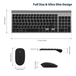 USB <b>Wireless</b> <b>Keyboard</b> <b>Mouse</b> Set 102 Keys 2.4 GHz Ultra Thin <b>Wireless</b> <b>Keyboard</b> and <b>Mouse</b> Combo Full Size <b>Keyboard</b> for Computer - Product Image 4