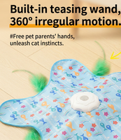 Jouet d'exercice pour chat d'intérieur écologique et simple, interactif électrique en forme de croix, traîneau papillon avec queue en plastique colorée